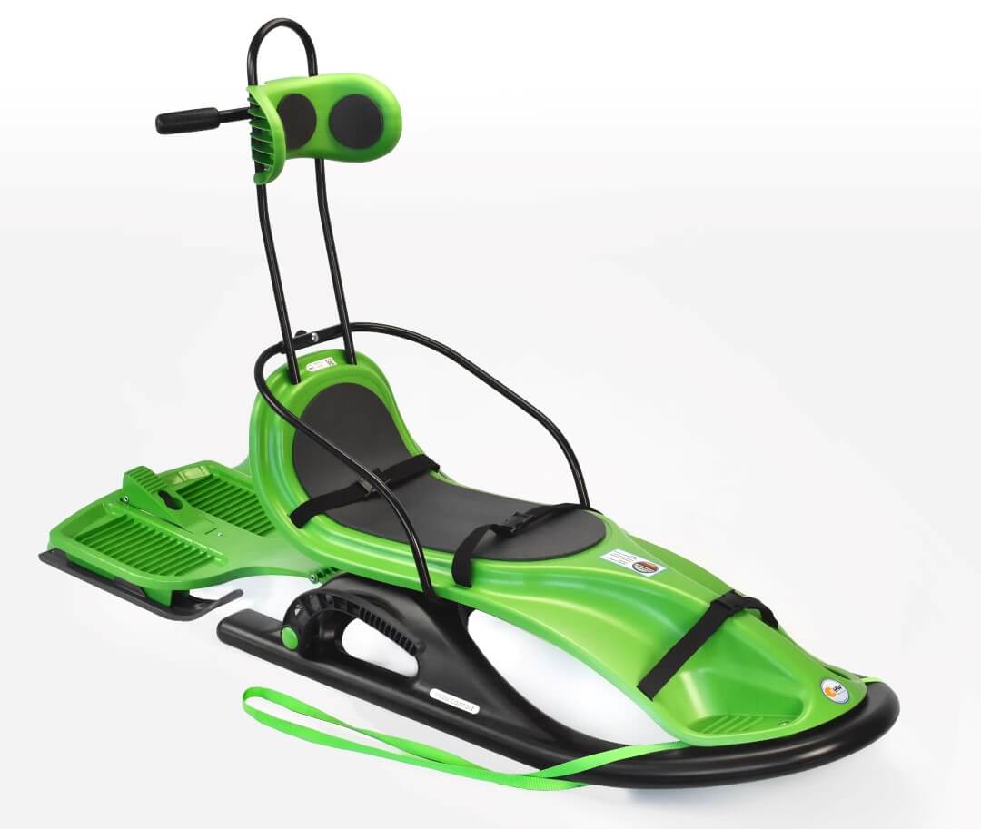 Schlitten Snow Comfort grün - Schneefahrzeug für Personen mit Handicap, Schneefahrzeuge, Kinderfahrzeuge, Spielzeug für draußen